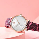 Watch - Fierce Fashion Snakeskin Leather Strap Quartz Watch