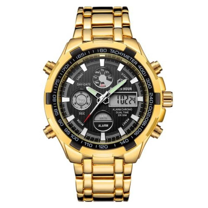 Watch - Full Steel Water Resistant Military Sport Digital Quartz Watch