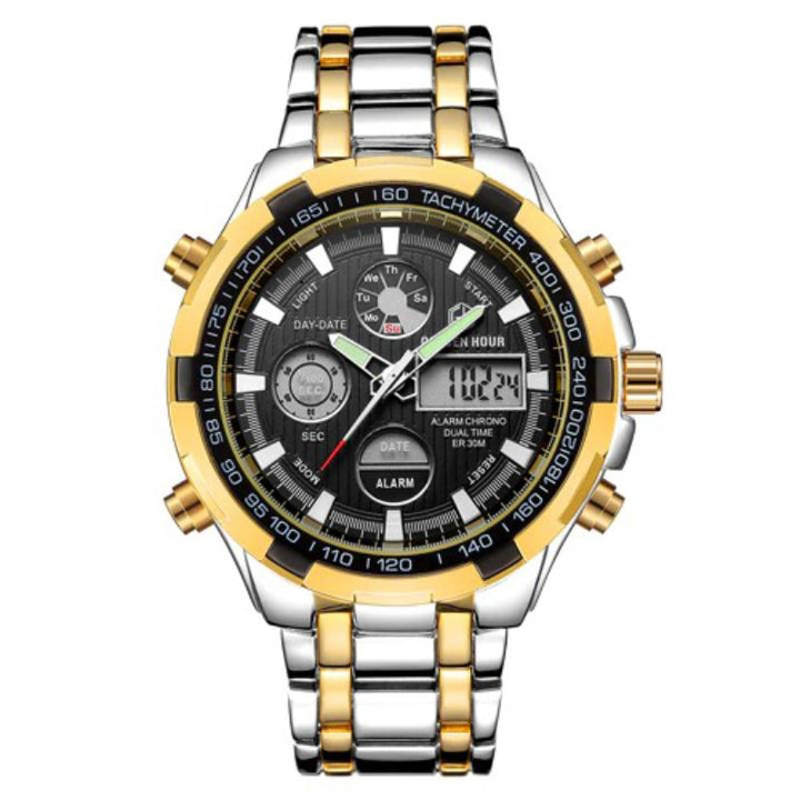 Watch - Full Steel Water Resistant Military Sport Digital Quartz Watch