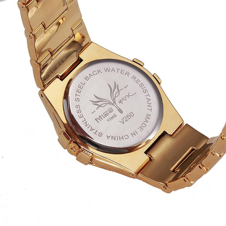 Watch - Gleaming Rhinestones Quartz Watch In Roman Numerals