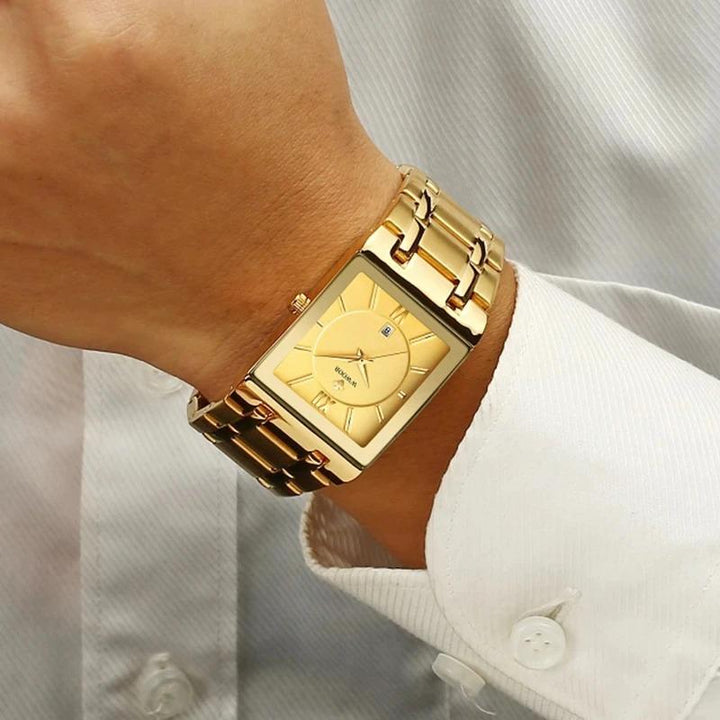 Watch - Glossy Square Dial Business Quartz Watch