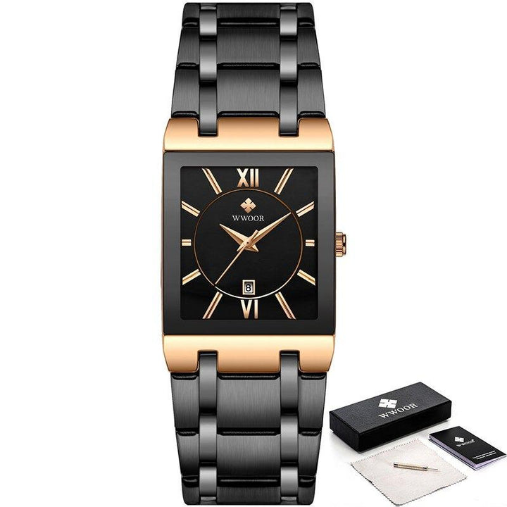 Watch - Glossy Square Dial Business Quartz Watch