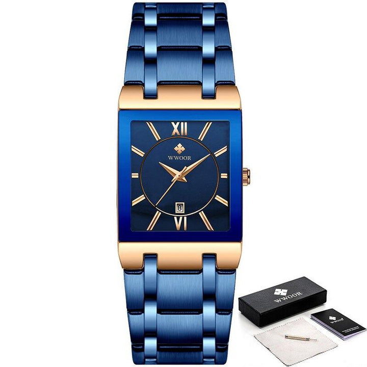 Watch - Glossy Square Dial Business Quartz Watch