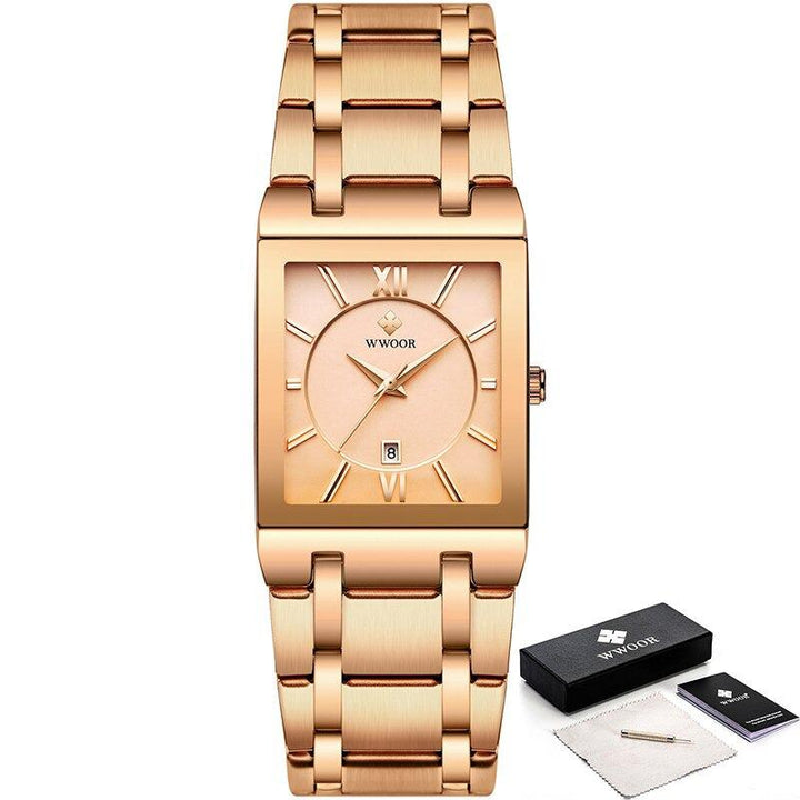 Watch - Glossy Square Dial Business Quartz Watch