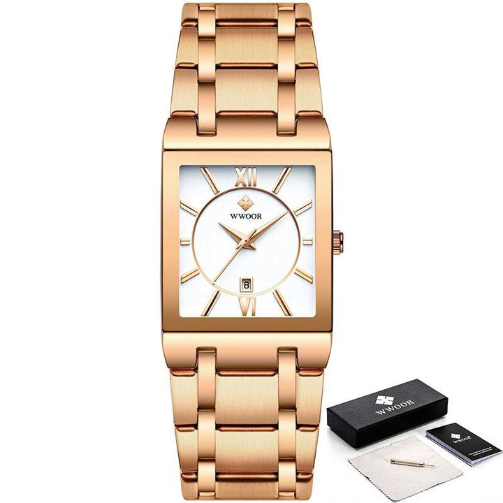 Watch - Glossy Square Dial Business Quartz Watch