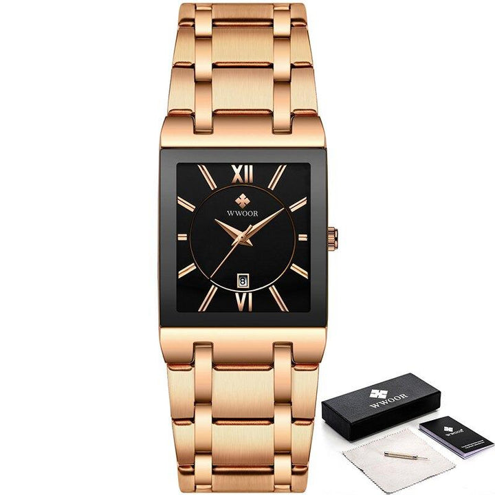 Watch - Glossy Square Dial Business Quartz Watch