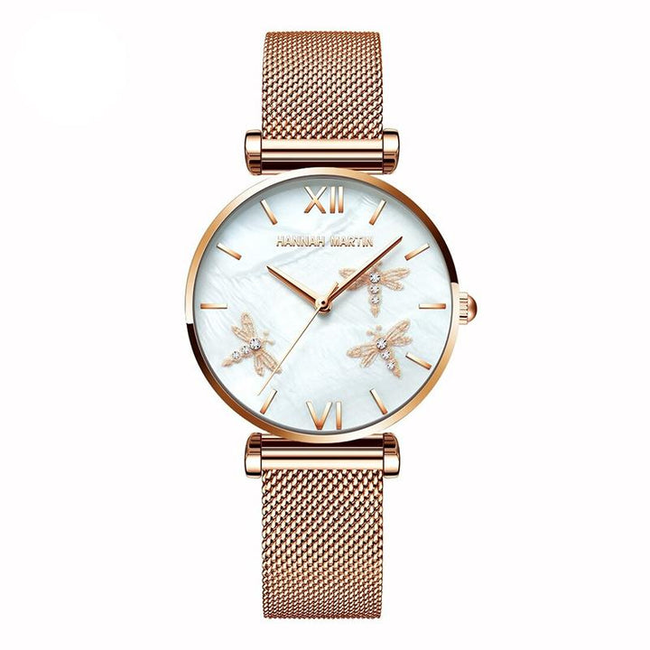 Watch - Gorgeous Dragonfly With Rhinestone Embellished Quartz Watch