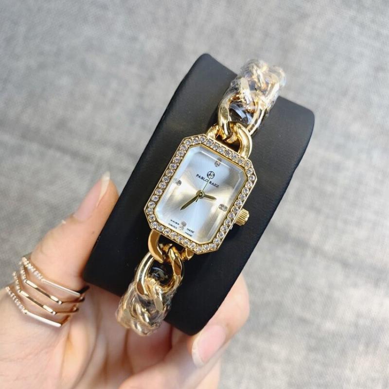 Watch - Gorgeous Rhinestone Accented Chain Bracelet Quartz Watch