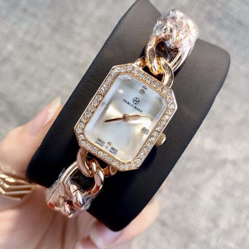 Watch - Gorgeous Rhinestone Accented Chain Bracelet Quartz Watch