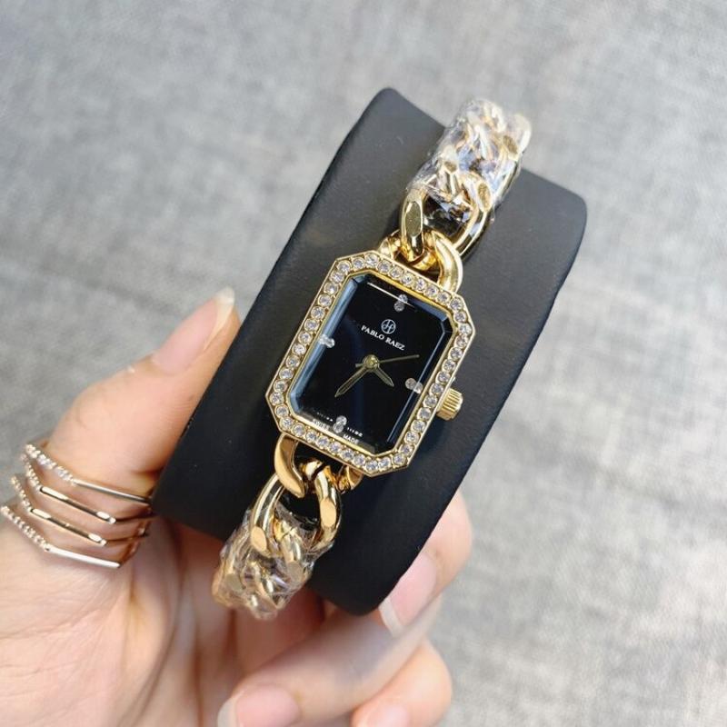 Watch - Gorgeous Rhinestone Accented Chain Bracelet Quartz Watch