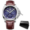 Watch - High Class Multi Functional Leather Strap Quartz Watch