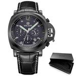 Watch - High Class Multi Functional Leather Strap Quartz Watch