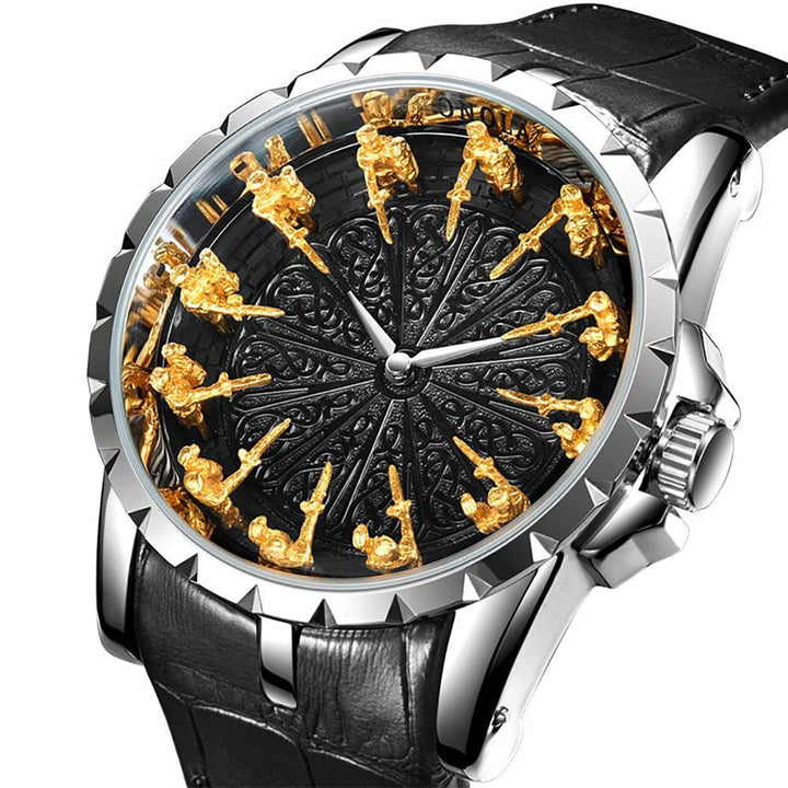 Watch - High-class Quartz Watch With Twelve Knights Guard Time