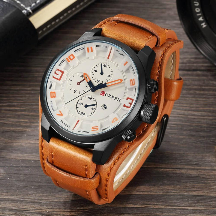 Watch - High-Class Water-resistant Leather Strap Quartz Watch