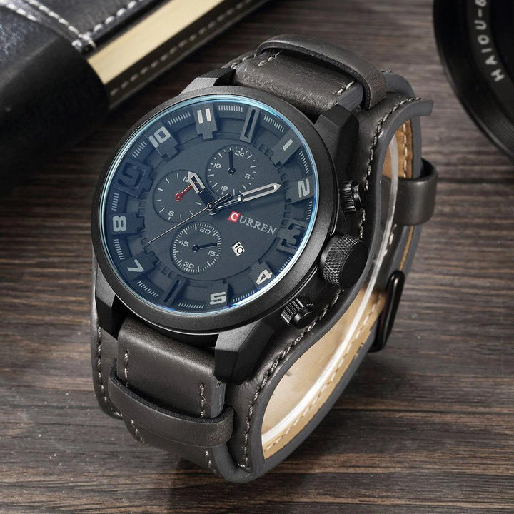 Watch - High-Class Water-resistant Leather Strap Quartz Watch