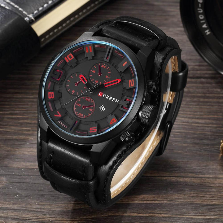 Watch - High-Class Water-resistant Leather Strap Quartz Watch