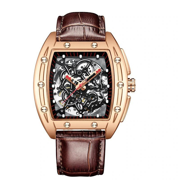 Watch - High-End Barrel-Shaped Automatic Mechanical Watch