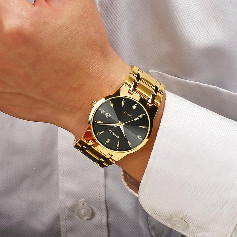 Watch - High-End Business Men's Diamond Style Quartz Watch