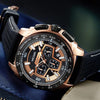 Watch - High-End Chronograph Quartz Watch With Silicone Band