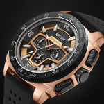 Watch - High-End Chronograph Quartz Watch With Silicone Band