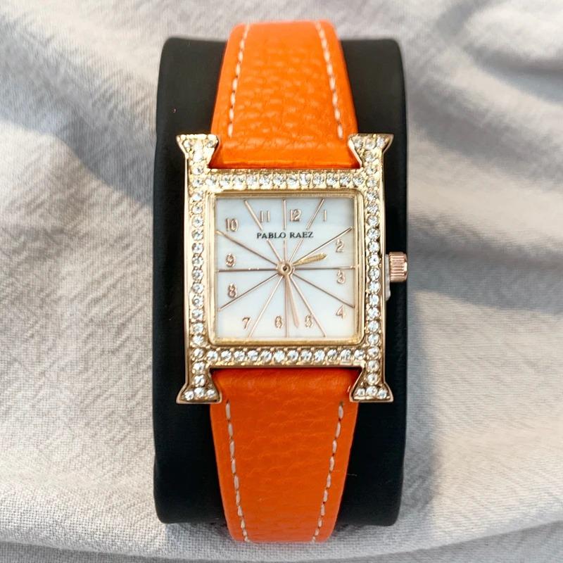 Watch - High-Grade Square Case Rhinestone Embedded Quartz Watch