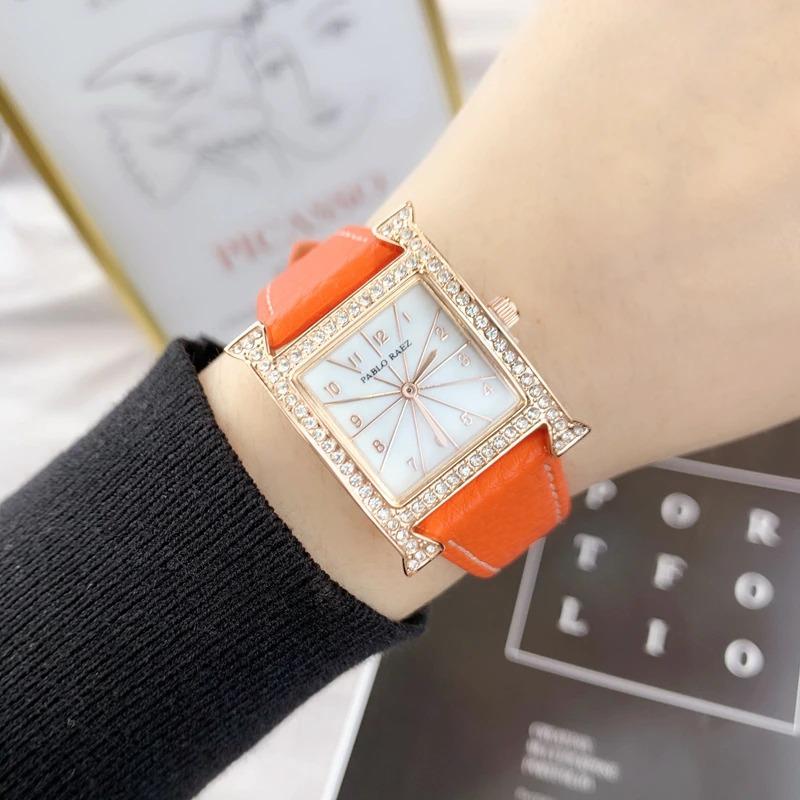 Watch - High-Grade Square Case Rhinestone Embedded Quartz Watch