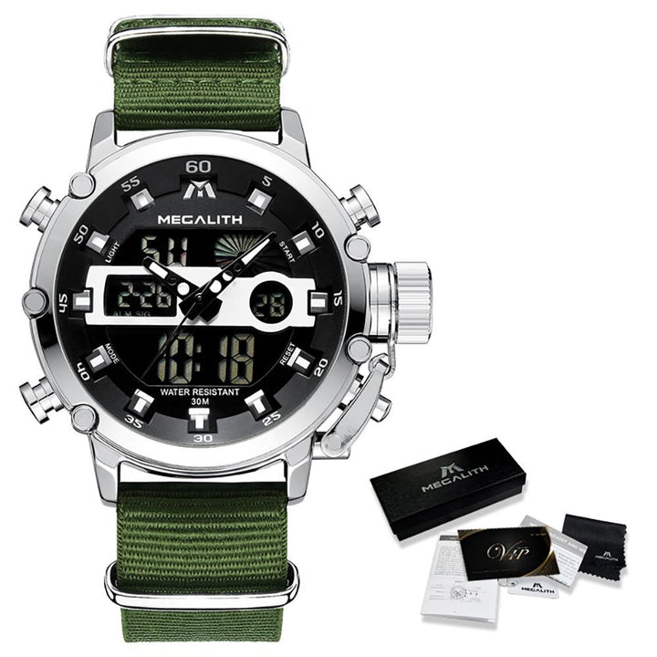 Watch - High-performance Chronograph Watch With Luminous Dual Display