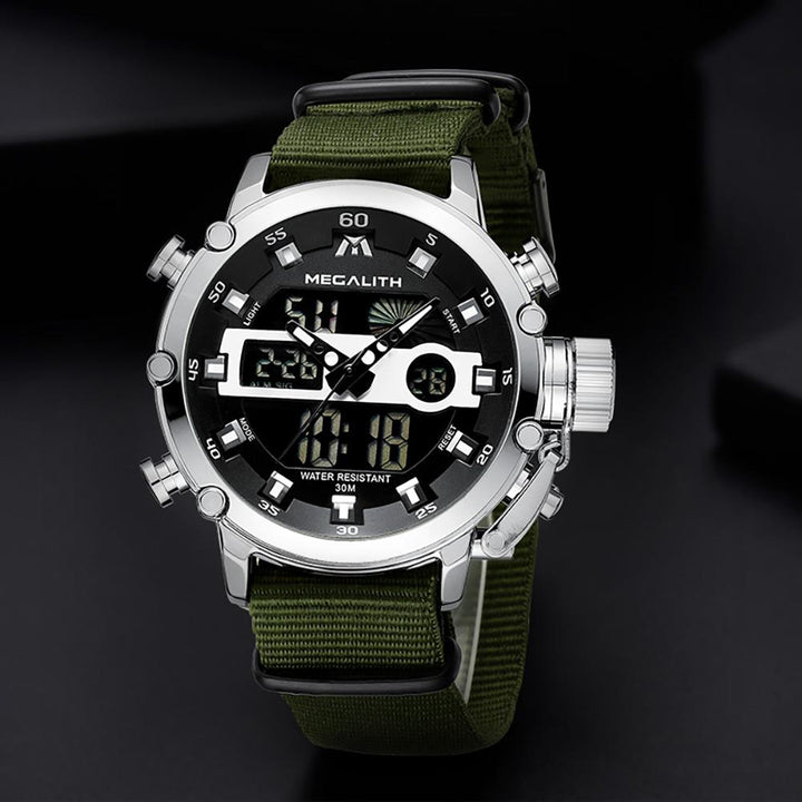 Watch - High-performance Chronograph Watch With Luminous Dual Display