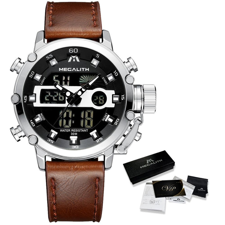 Watch - High-performance Chronograph Watch With Luminous Dual Display