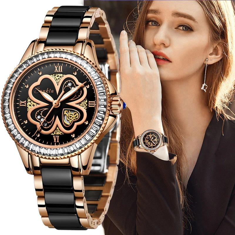 Watch - Luminous Ceramic Band Quartz Wristwatch