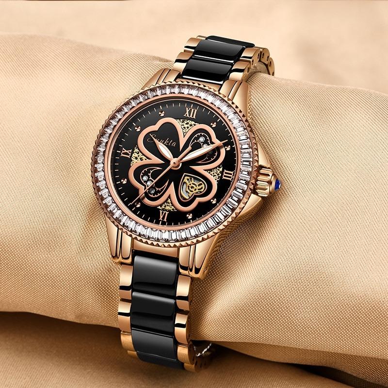 Watch - Luminous Ceramic Band Quartz Wristwatch