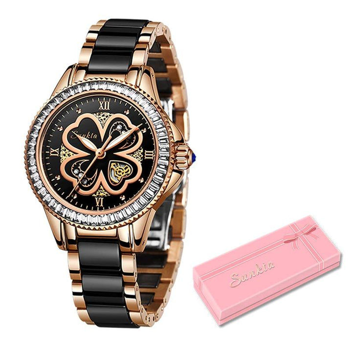 Watch - Luminous Ceramic Band Quartz Wristwatch