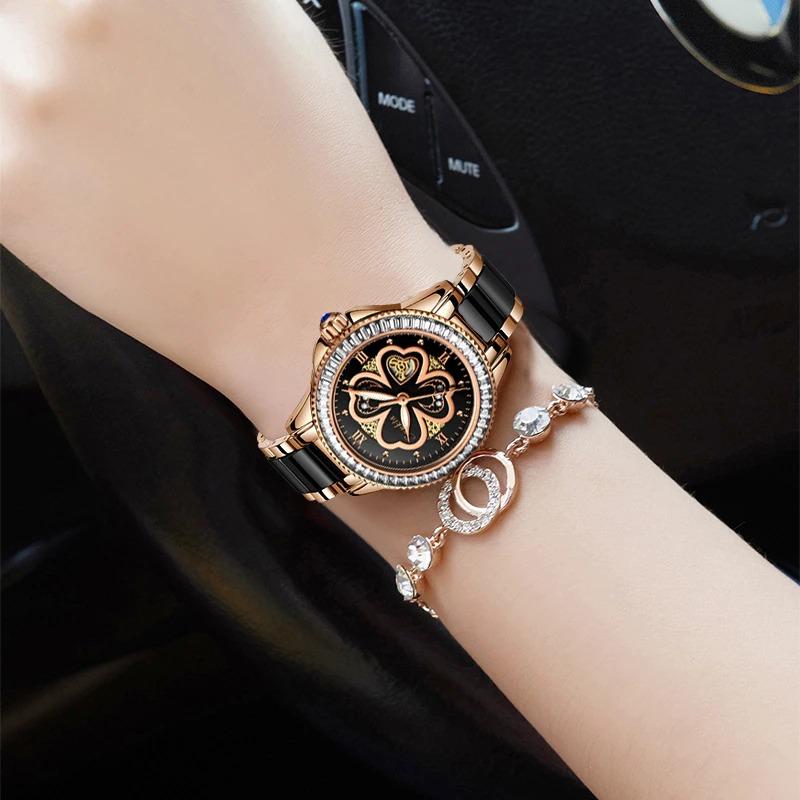 Watch - Luminous Ceramic Band Quartz Wristwatch