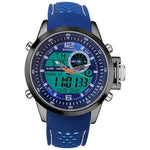 Watch - Luminous Digital Dual Time Display Chronograph Watch