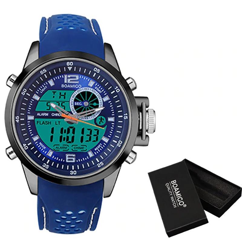 Watch - Luminous Digital Dual Time Display Chronograph Watch