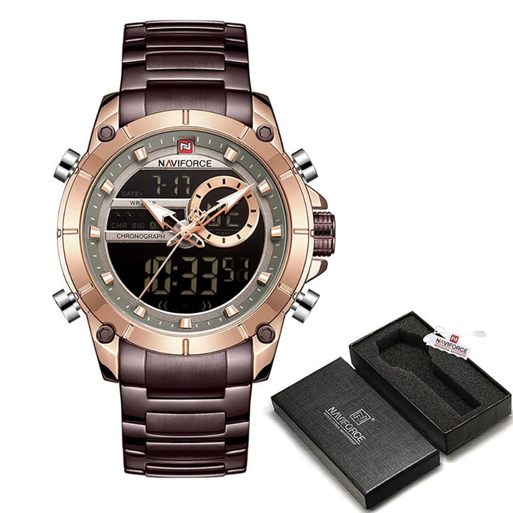 Watch - Luminous Digital Dual Time Display Quartz Watch