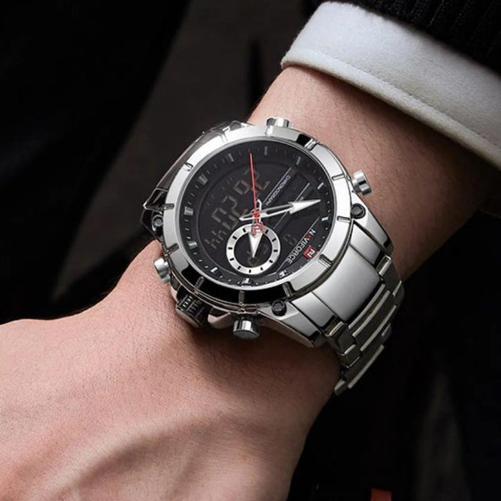 Watch - Luminous Digital Dual Time Display Quartz Watch