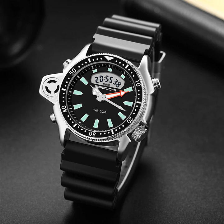 Watch - Luminous Dual Time Display Military Quartz Watch