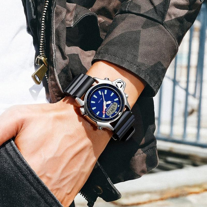 Watch - Luminous Dual Time Display Military Quartz Watch