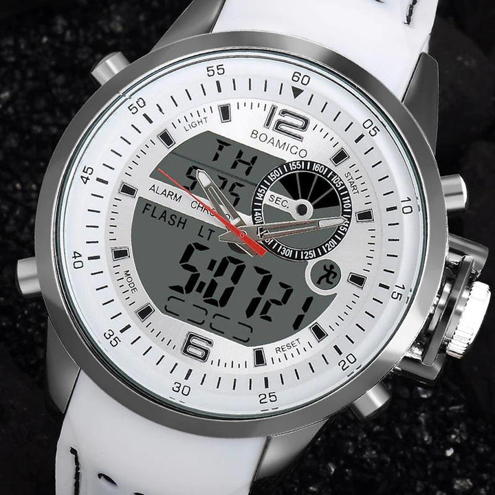 Watch - Luminous Dual Time Display Sporty Quartz Watch