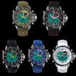 Watch - Luminous Dual Time Display Sporty Quartz Watch
