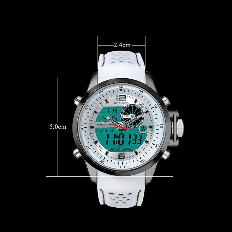 Watch - Luminous Dual Time Display Sporty Quartz Watch