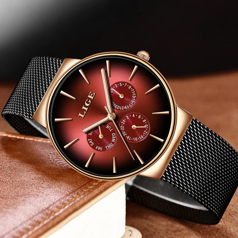 Watch - Luminous Stainless Steel Mesh Band Quartz Watch