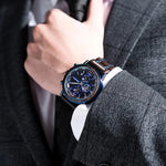 Watch - Luxurious Chronograph Wooden Band Quartz Watch