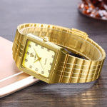 Watch - Luxurious Golden Stainless Steel Quartz Watch