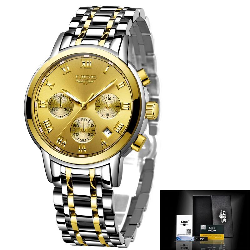 Watch - Luxurious Stainless Steel Waterproof Quartz Watch