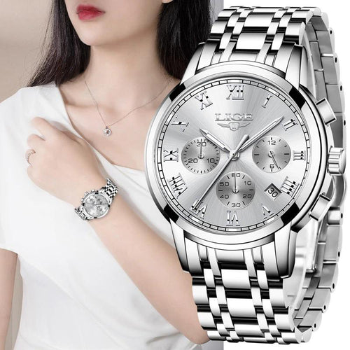 Watch - Luxurious Stainless Steel Waterproof Quartz Watch