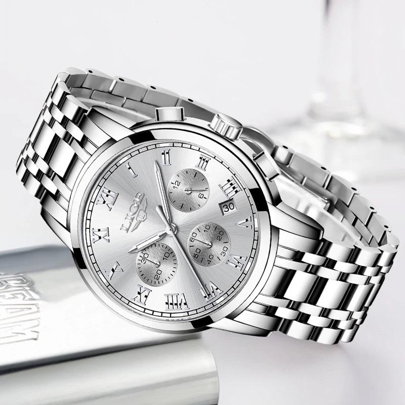 Watch - Luxurious Stainless Steel Waterproof Quartz Watch