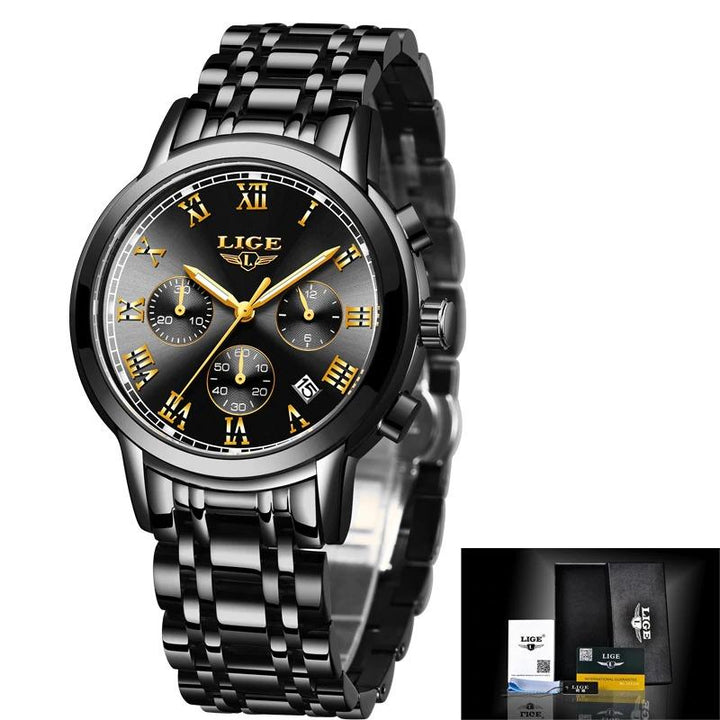 Watch - Luxurious Stainless Steel Waterproof Quartz Watch