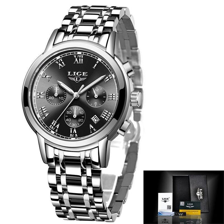 Watch - Luxurious Stainless Steel Waterproof Quartz Watch